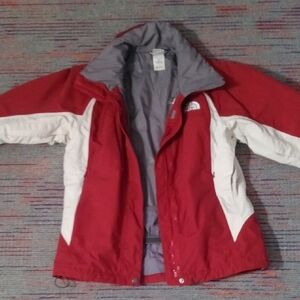 The North Face Red and White Ski Jacket